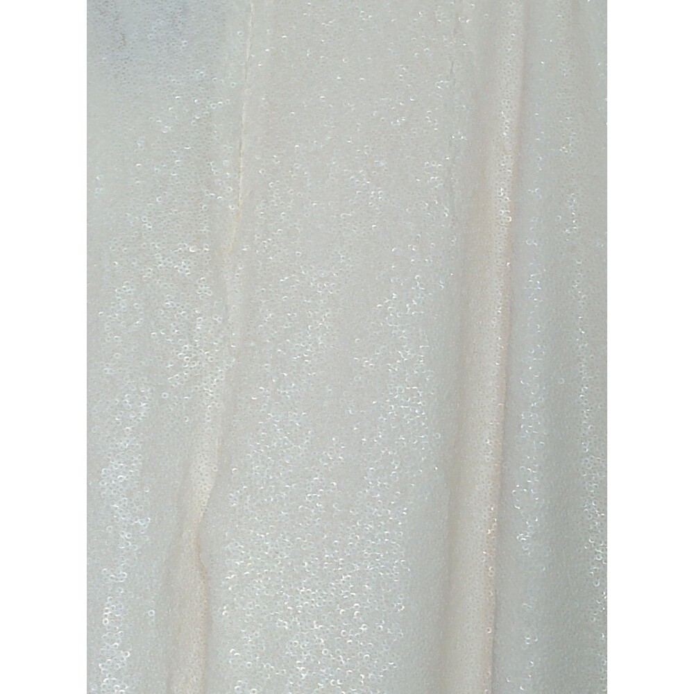 Black Halo Eve Size 8 White Sequin High Waisted Pants Formal Evening Bridal - Picture 7 of 12